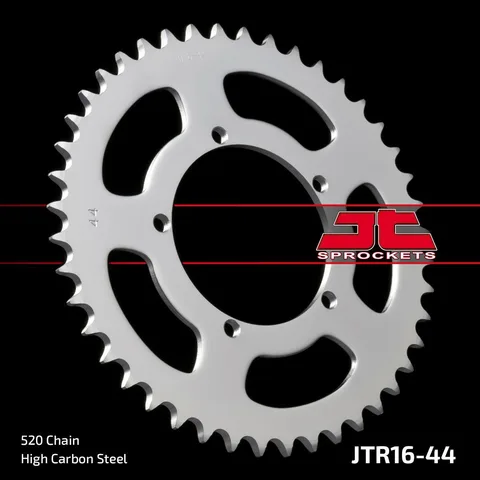 Corona JT Sprockets JTR16.44 acero, 44 dientes, paso 520 para Gilera XR1. XR2 125