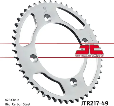 Corona JT Sprockets JTR217.49 acero, 49 dientes, paso 428