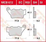 TRW Pastillas de freno moto TRW MCB672SI, sinterizado, traseras, foto 2