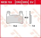 TRW Pastillas de freno delantero moto TRW MCB703SV, sinterizado, foto 2