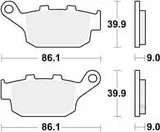 TRW Pastillas de freno moto TRW MCB841SH, sinterizado, traseras, foto 3