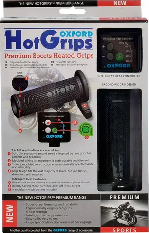 Puños calefactables Premium Sports con interruptor v8