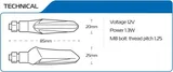 Oxford Intermitentes moto LED secuenciales Oxford OX621 homologados E-mark, foto 5