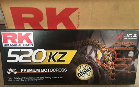 Cadena para moto RK 520 KZ MX-ORO por metro
