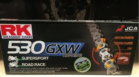 Cadena para moto RK 530 GXW XW-RING verde 120
