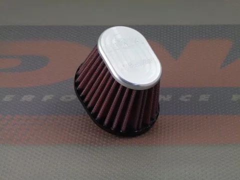 Filtro de aire DNA XVO-5100 universal oval aluminio top ID 51 mm rojo/negro