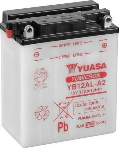 Batería para motocicleta Yuasa YB12AL-A2 Yumicon