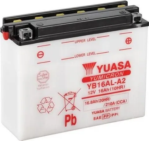 Batería para motocicleta Yuasa YB16AL-A2 Yumicon