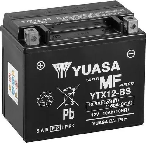 Batería para motocicleta Yuasa YTX12-BS MF