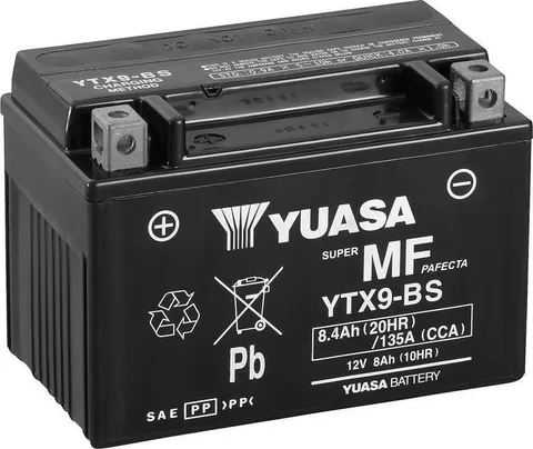 Batería para motocicleta Yuasa YTX9 MF