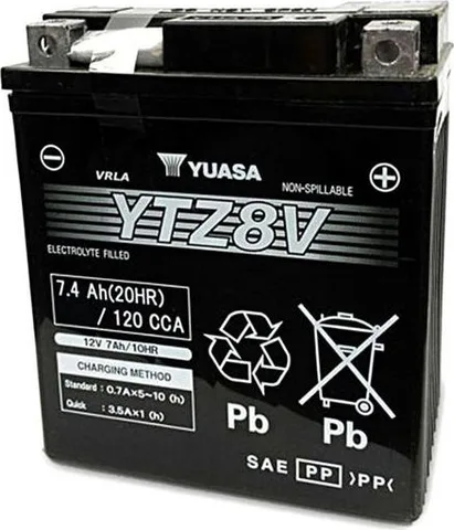 Batería para motocicleta Yuasa YTZ8V Yumicon